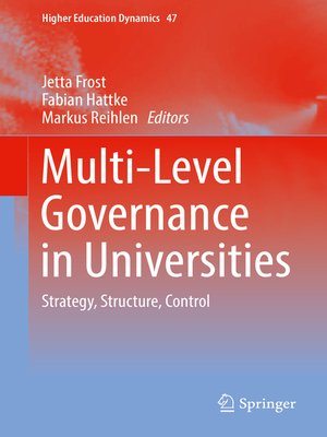 cover image of Multi-Level Governance in Universities